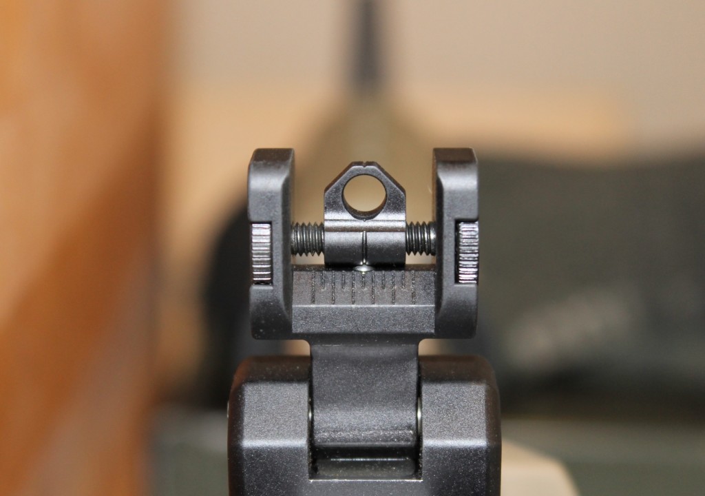 how to zero the back up iron sights on an AR-15 rear sight