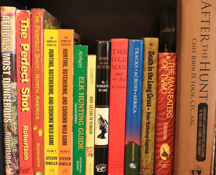 A collection of several books on a shelf