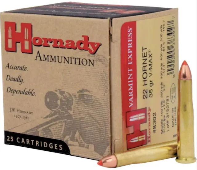 22 hornet hunting ammo hornady