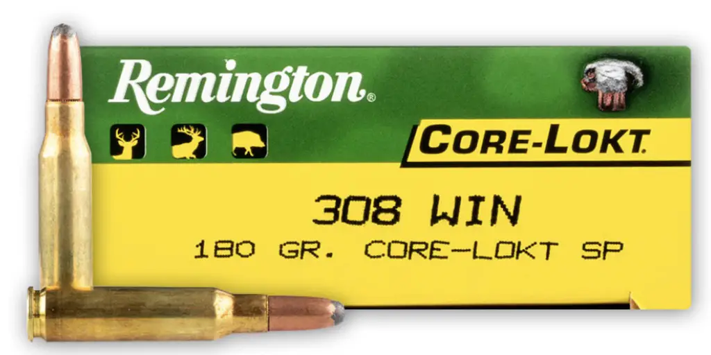 picture of Best 308 Ammo For Hunting Deer, Elk, Hogs, & Other Game remington core lokt