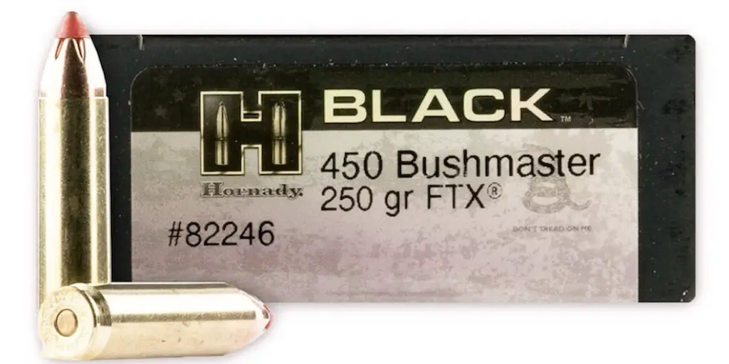 picture of best 450 bushmaster hunting ammo hornady black