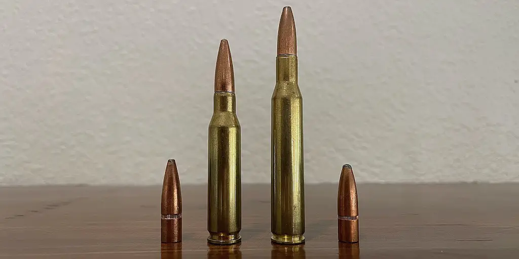 picture of 7mm-08 vs 270 bullets