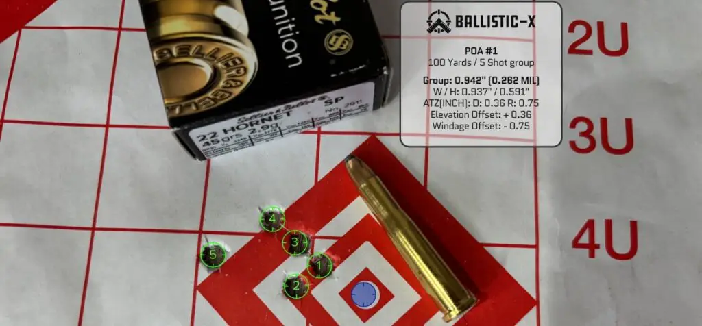 picture of best 22 hornet ammo S&B target