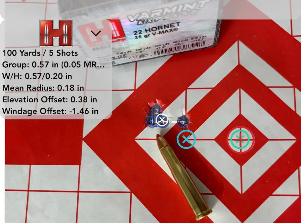 picture of best 22 hornet ammo hornady target