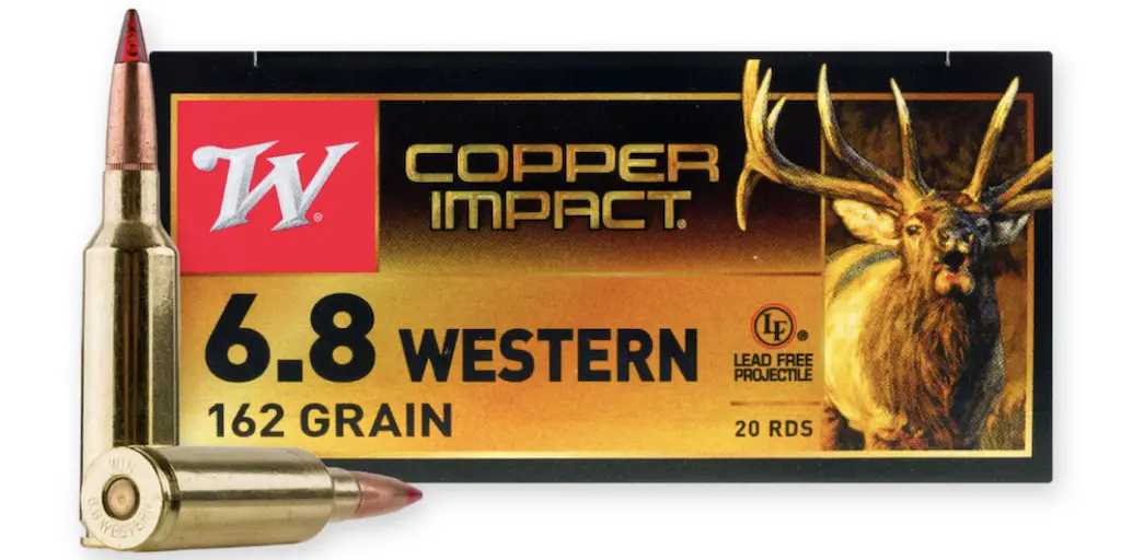 picture of best 6.8 western ammo for hunting copper impact
