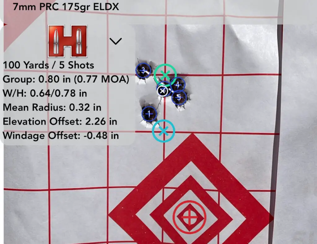 picture of 7mm prc ammo hornady eldx accuracy