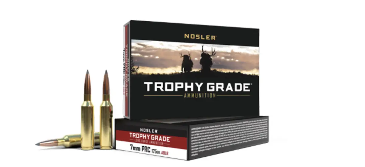 picture of 7mm prc ammo nosler box