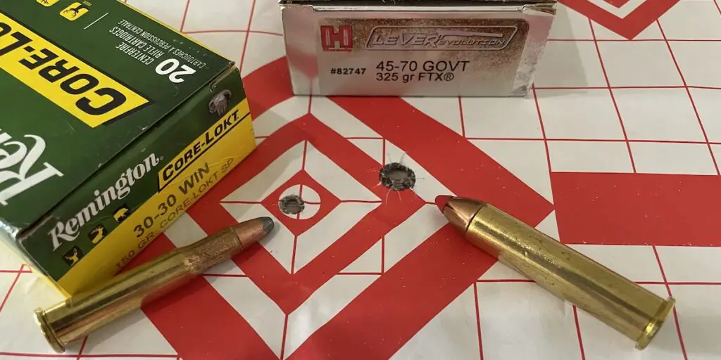 30-30 vs 45-70 bullet size