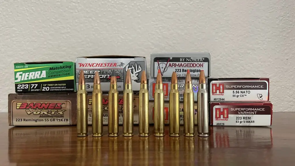 picture of 22 arc vs 223 ammo 223